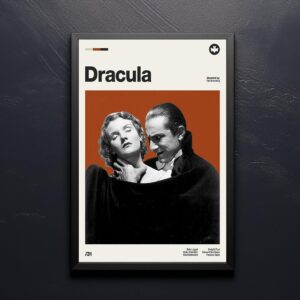 Dracula Movie Poster - mid-century vintage print retro artwork