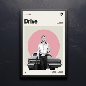 Drive Movie Poster - Mid-century poster design retro artwork