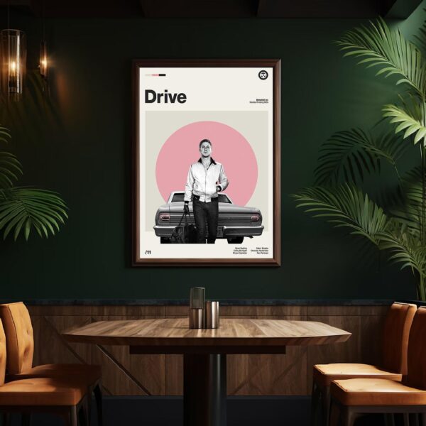 Drive Movie Poster - Mid-century poster design retro artwork