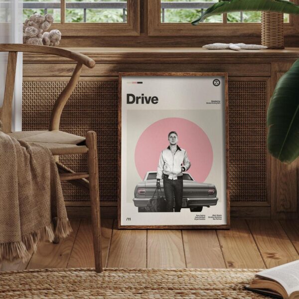 Drive Movie Poster - Mid-century poster design retro artwork