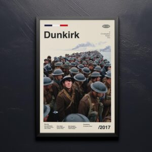 Dunkirk movie poster - Mid-century artwork in retro style