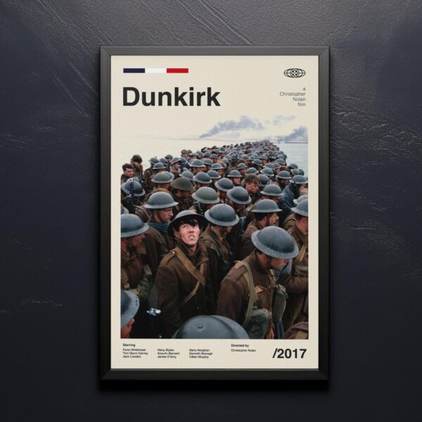 Dunkirk movie poster - Mid-century artwork in retro style