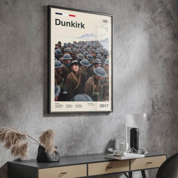 Dunkirk movie poster - Mid-century artwork in retro style