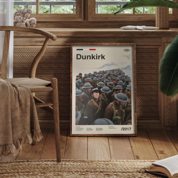 Dunkirk movie poster - Mid-century artwork in retro style