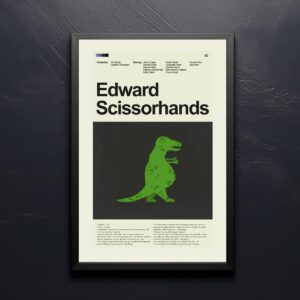 Edward Scissorhands vintage mid-century modern movie poster art