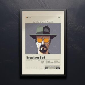 Vintage mid century poster of El Camino from Breaking Bad movie