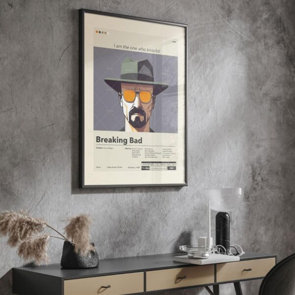 Vintage mid century poster of El Camino from Breaking Bad movie