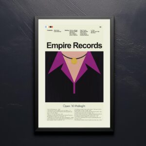 Empire Records movie poster in vintage mid-century modern style