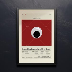 Mid-century modern movie poster for Everything Everywhere All at Once film