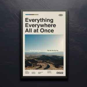 Everything Everywhere All at Once mid-century poster retro artwork