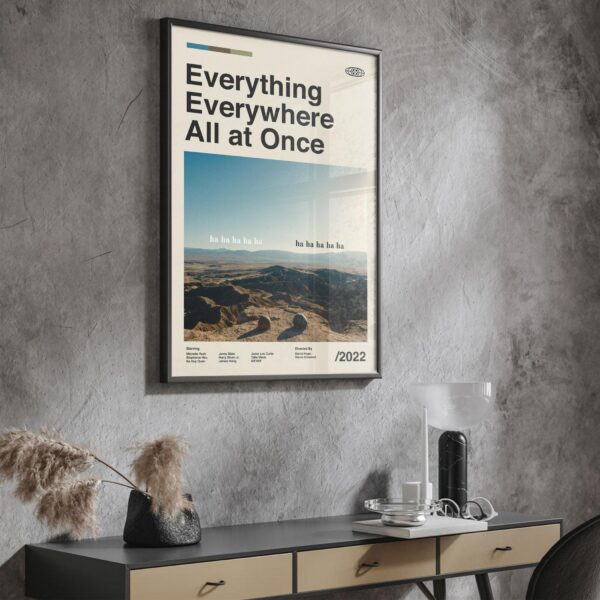 Everything Everywhere All at Once mid-century poster retro artwork