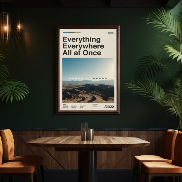 Everything Everywhere All at Once mid-century poster retro artwork