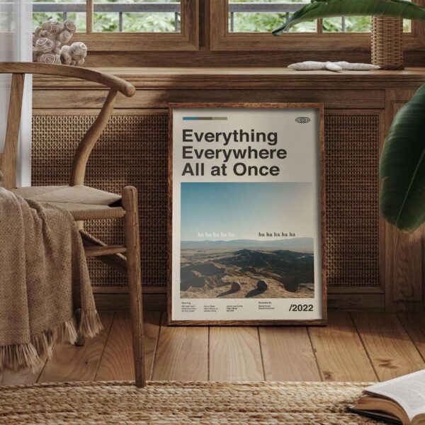 Everything Everywhere All at Once mid-century poster retro artwork