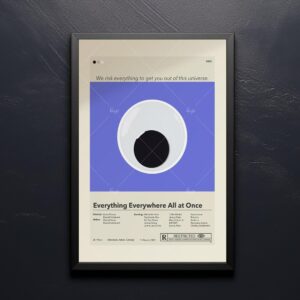 Mid-century modern movie poster for Everything Everywhere All at Once