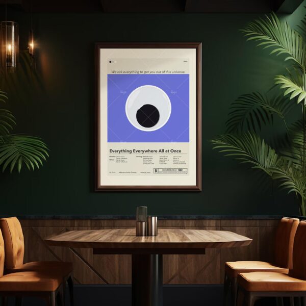 Mid-century modern movie poster for Everything Everywhere All at Once