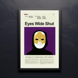 Eyes Wide Shut movie poster in mid-century modern art style