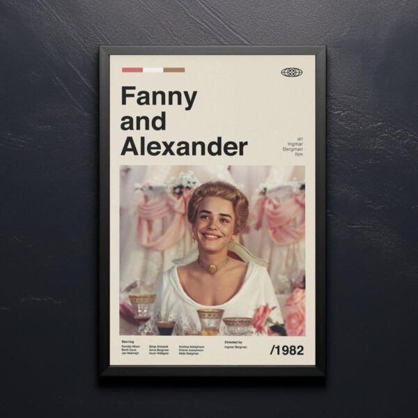 Fanny and Alexander movie poster - mid-century poster design