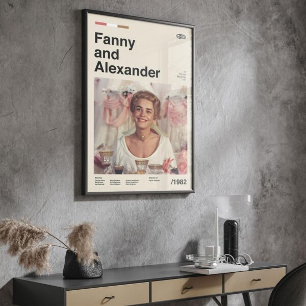 Fanny and Alexander movie poster - mid-century poster design