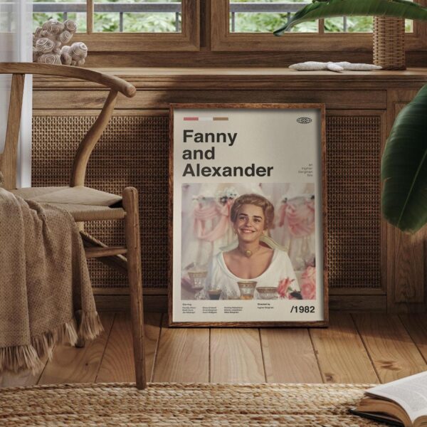Fanny and Alexander movie poster - mid-century poster design