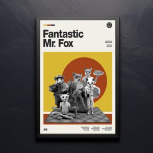 Fantastic Mr. Fox mid-century poster retro artwork