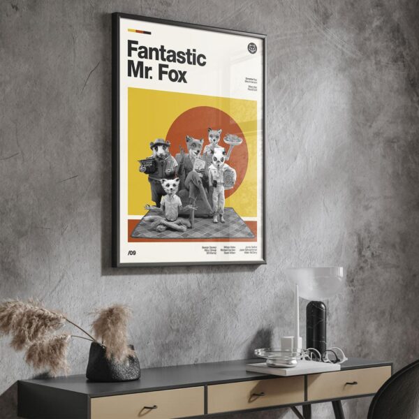 Fantastic Mr. Fox mid-century poster retro artwork
