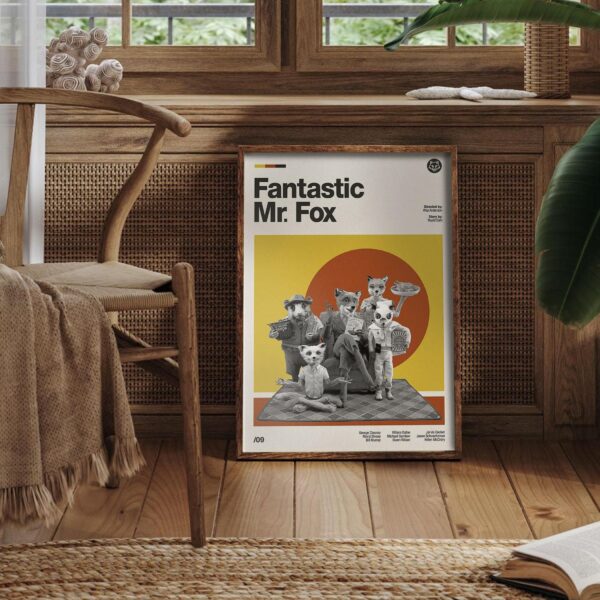 Fantastic Mr. Fox mid-century poster retro artwork