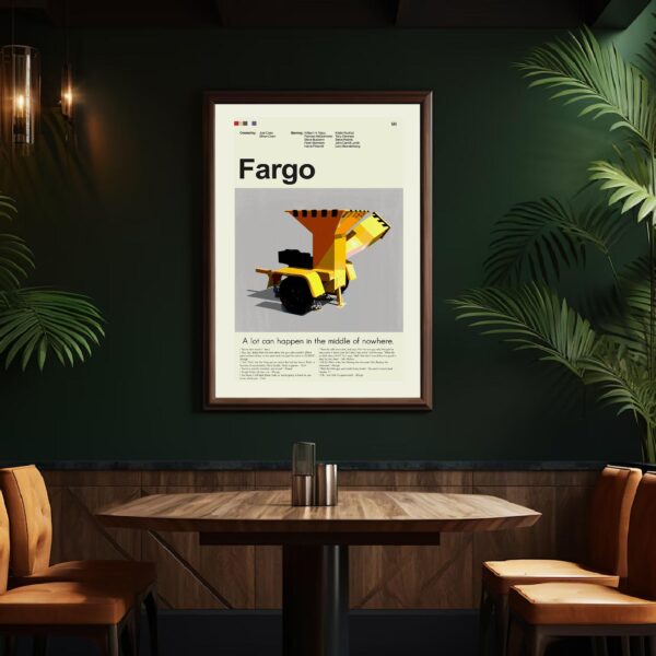 Fargo movie poster featuring mid-century modern 20th century art style