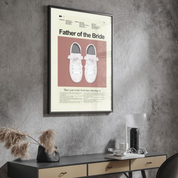 Mid-century modern Father of the Bride movie poster artwork