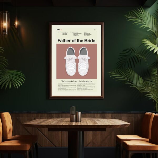Mid-century modern Father of the Bride movie poster artwork