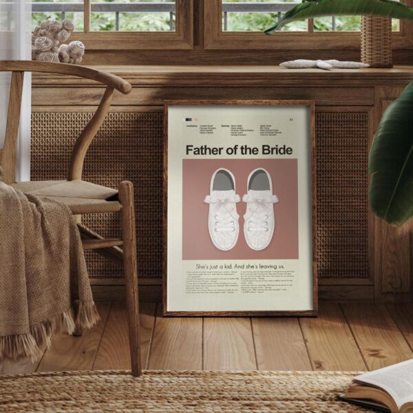 Mid-century modern Father of the Bride movie poster artwork