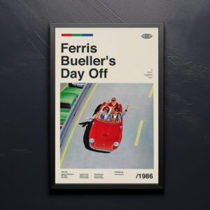Ferris Bueller's Day Off mid-century poster art