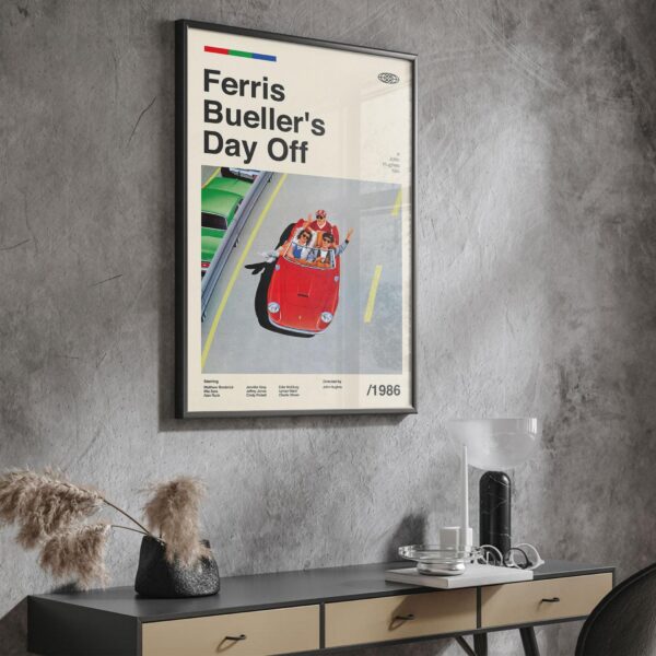Ferris Bueller's Day Off mid-century poster art
