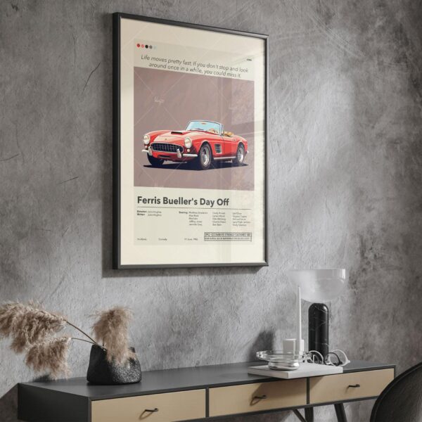 Mid-century modern Ferris Bueller's Day Off movie poster print