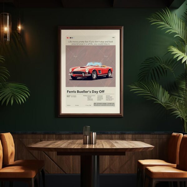 Mid-century modern Ferris Bueller's Day Off movie poster print