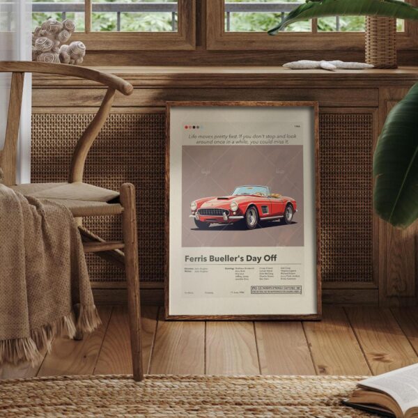 Mid-century modern Ferris Bueller's Day Off movie poster print