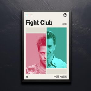 Fight Club Movie Poster - Retro mid-century artwork