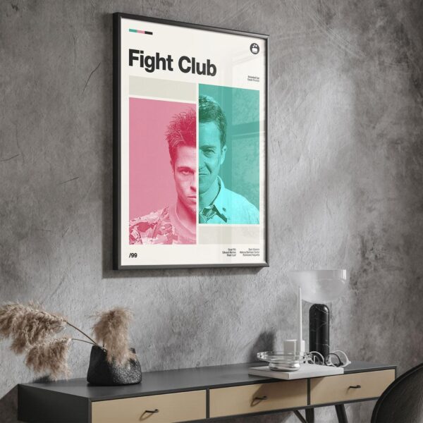 Fight Club Movie Poster - Retro mid-century artwork