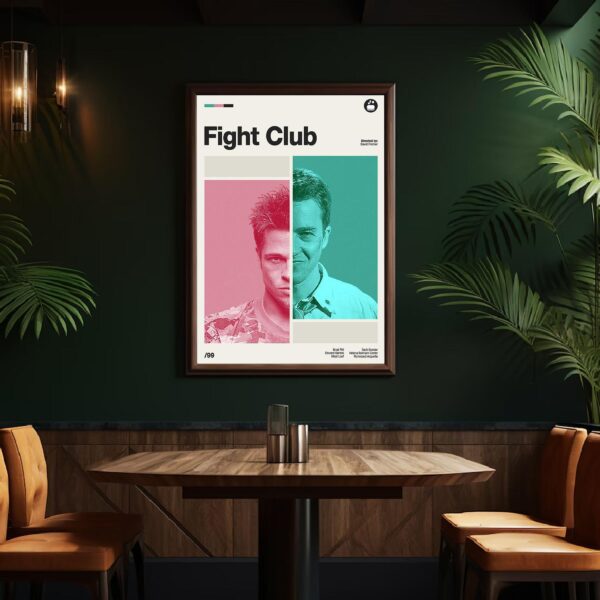 Fight Club Movie Poster - Retro mid-century artwork