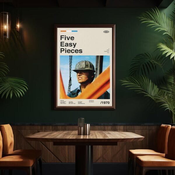 Five Easy Pieces mid-century poster retro artwork