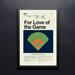 Mid-century modern For Love of the Game movie wall art poster