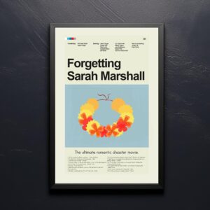 Forgetting Sarah Marshall movie poster in mid-century modern style