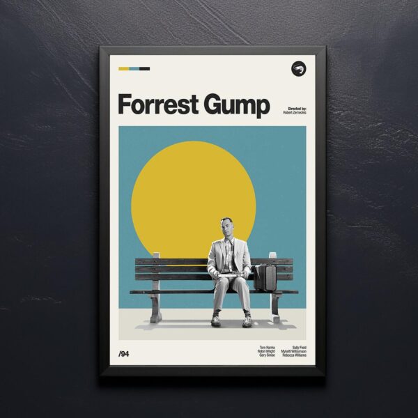Forrest Gump movie poster - mid-century inspired artwork