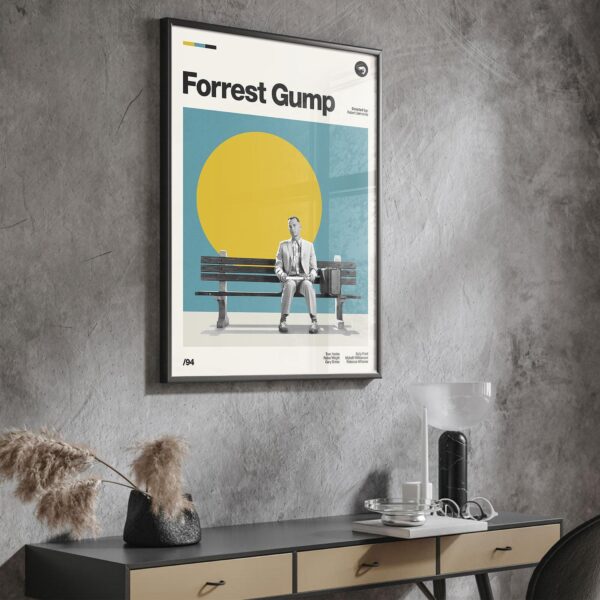 Forrest Gump movie poster - mid-century inspired artwork