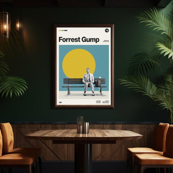 Forrest Gump movie poster - mid-century inspired artwork