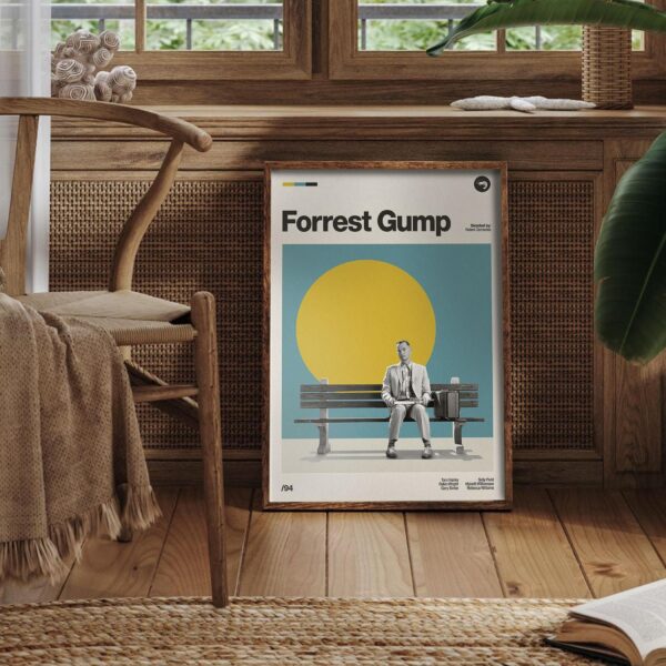 Forrest Gump movie poster - mid-century inspired artwork