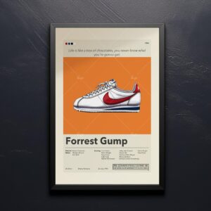 Mid-century modern Forrest Gump movie poster with vintage design