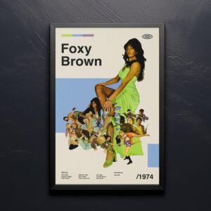 Foxy Brown movie poster mid-century poster art vintage print