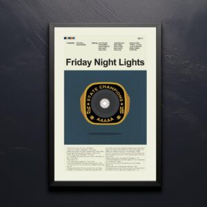 Large mid-century modern Friday Night Lights movie poster