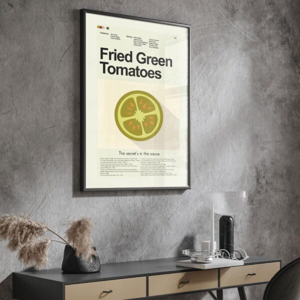 Large mid-century modern movie poster of Fried Green Tomatoes