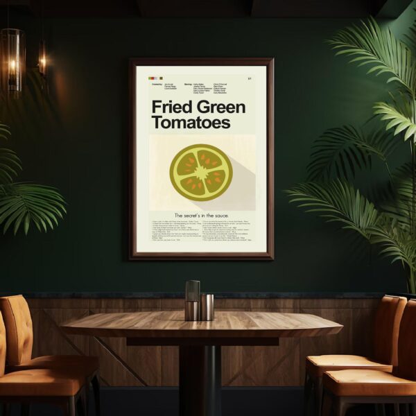 Large mid-century modern movie poster of Fried Green Tomatoes
